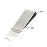 1PC High Quality Stainless Steel Metal Money Clip Fashion Simple Silver Dollar Cash Clamp Holder Wallet for Men Women