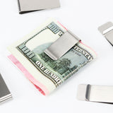 1PC High Quality Stainless Steel Metal Money Clip Fashion Simple Silver Dollar Cash Clamp Holder Wallet for Men Women