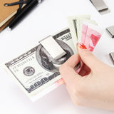 1PC High Quality Stainless Steel Metal Money Clip Fashion Simple Silver Dollar Cash Clamp Holder Wallet for Men Women