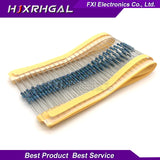 100pcs 1/4W 1R~22M 1% Metal film resistor